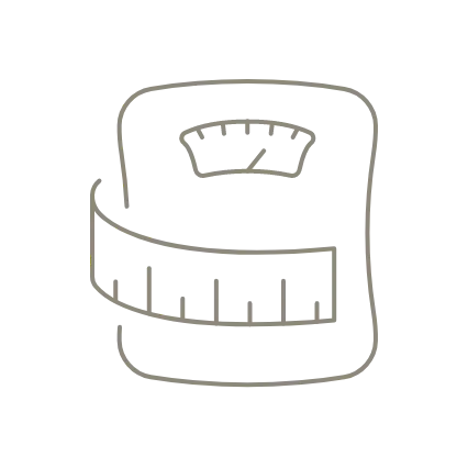 体重計とメジャーのイラスト