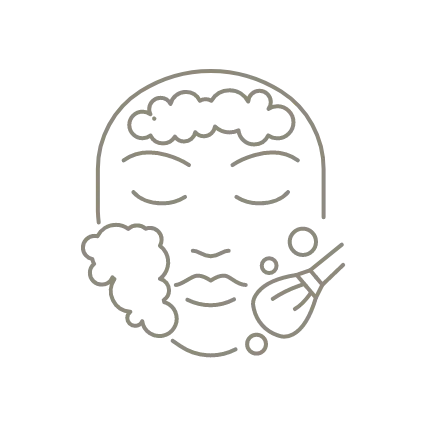 ララピールの施術を受ける人物の顔のイラスト