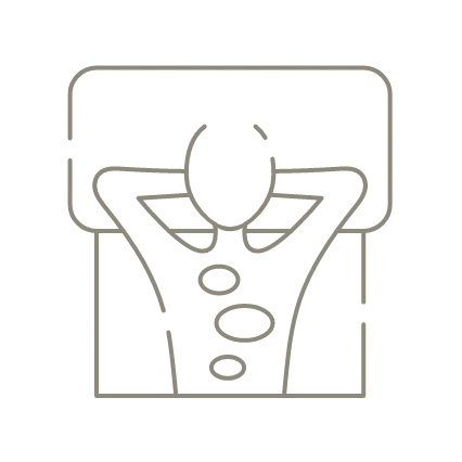 エステを受ける人物の背中のイラスト